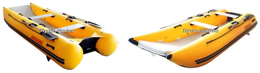 11' Inflatable Mini Catamaran CNC330_Lightweight_Yellow_04