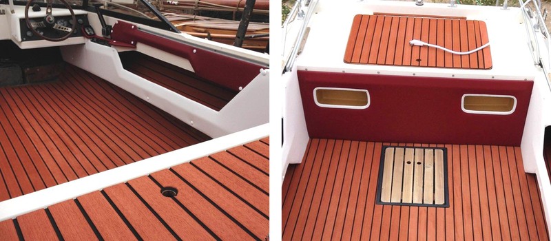Hysun EVA Faux Teak Deck Been Used on Boat