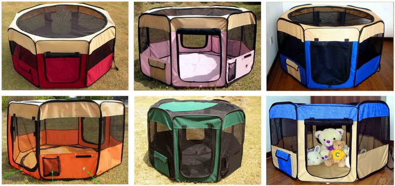 Hysun OEM Pet Dog Cat Playpen Tent Portable Exercise Fence Kennel Cage Crate