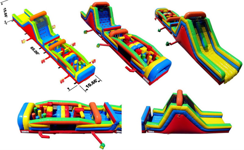 Hysun New Design 65' Inflatable Obstacle Courses Photos