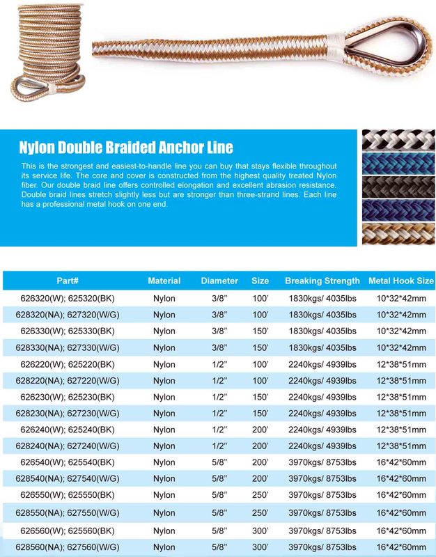 Hysun Nylon Double Braided Anchor Line
